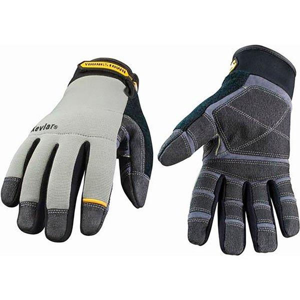 Youngstown Glove General Utility Gloves, General Utility Plus lined w/ KEVLAR, Large, Gray 05-3080-70-L